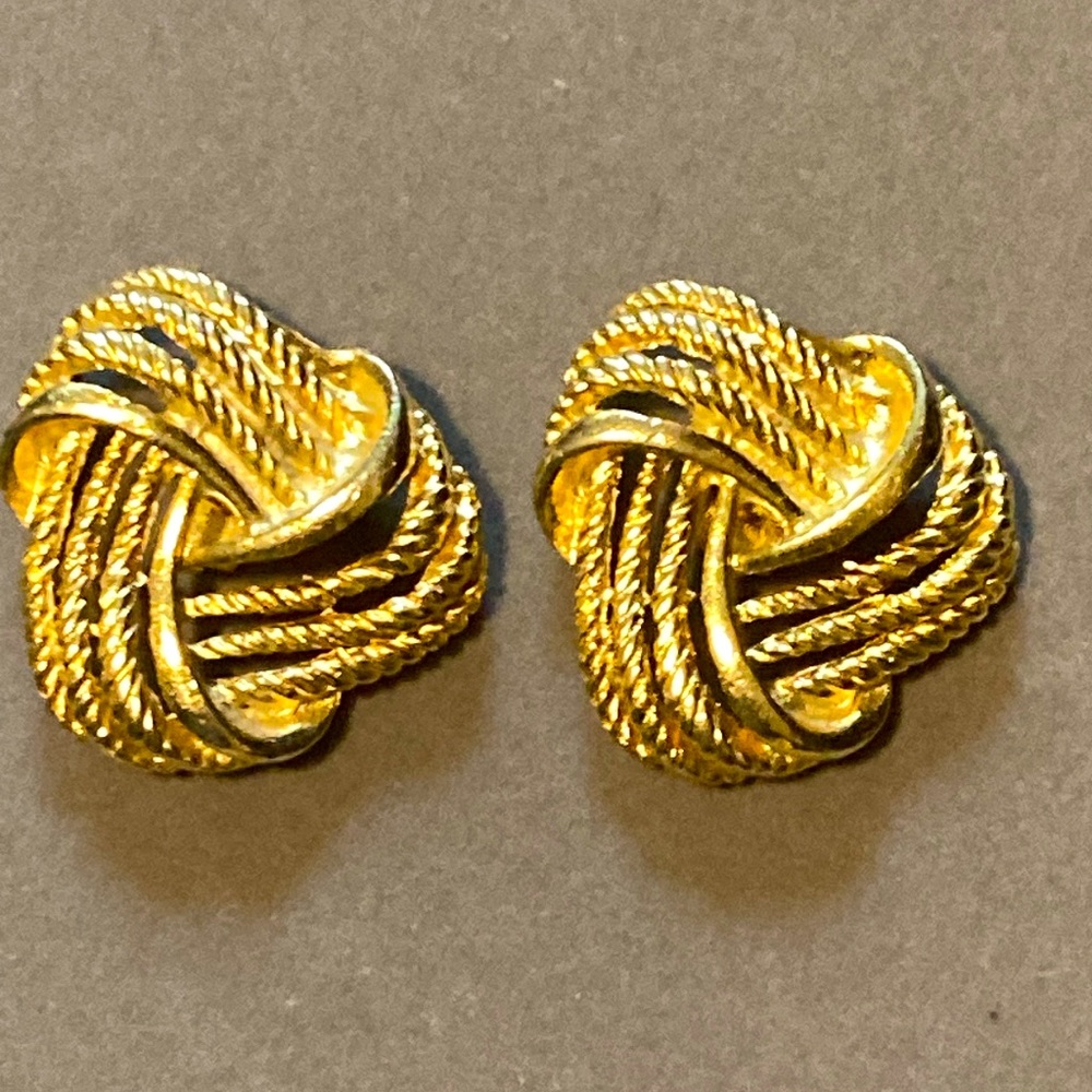 Vintage Bluette gold tone shoe clips